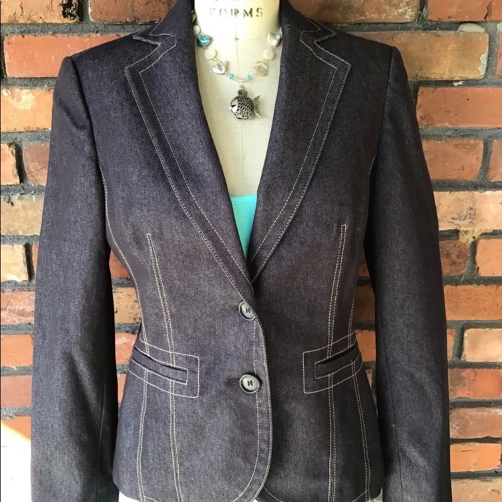 KASPER Essential Sportswear dark denim Jean blazer